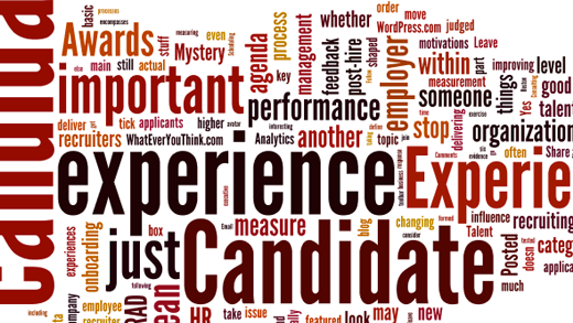 A word cloud about job descriptions