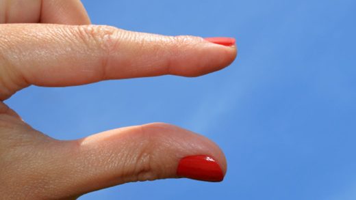 Fingers showing a pinch to represent the little things in recruitment