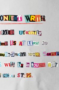 a job description or a ransom note?